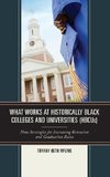 What Works at Historically Black Colleges and Universities (Hbcus)