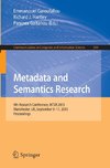 Metadata and Semantics Research