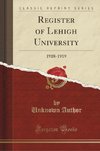 Author, U: Register of Lehigh University