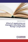 Effect of repatriation on managers returning from foreign assignment