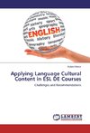 Applying Language Cultural Content in ESL DE Courses