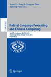 Natural Language Processing and Chinese Computing