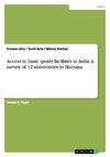 Access to basic sports facilities in India. A survey of 12  universities in Haryana