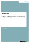 Religion in Wittgenstein's 