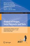 Analysis of Images, Social Networks and Texts