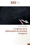 L'urgence de la philosophie en situation d'urgence