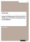 Kritische Würdigung des BFH-Urteils IV R 46/09 vom 14.04.2011 zur Abschreibung von Windparks