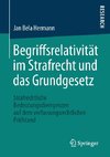 Begriffsrelativität im Strafrecht und das Grundgesetz