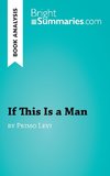 Book Analysis: If This Is a Man by Primo Levi