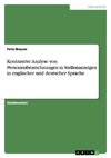 Kontrastive Analyse von Personenbezeichnungen in Stellenanzeigen in englischer und deutscher Sprache