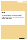 Neoliberale Politik und ökonomische Ungleichheiten. Die entwickelten Länder von 1970 bis 2014