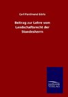 Beitrag zur Lehre vom Landschaftsrecht der Standesherrn