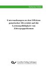 Untersuchungen zu den Effekten genetischer Diversität auf die Leistungsfähigkeit von Zitterpappeldemen