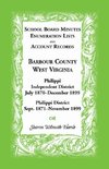 School Board Minutes, Enumerations Lists and Account Records, Barbour County, West Virginia