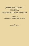 Jefferson County, Georgia, Superior Court Minutes, Volume I