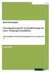 Trainingsplanung für ein Krafttraining mit einer 18-jährigen Kandidatin