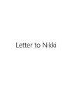 Letter to Nikki