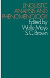 Linguistic Analysis and Phenomenology