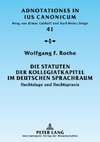 Die Statuten der Kollegiatkapitel im deutschen Sprachraum