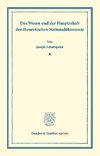 Das Wesen und der Hauptinhalt der theoretischen Nationalökonomie.