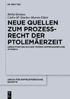 Neue Quellen zum Prozeßrecht der Ptolemäerzeit