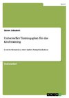 Universeller Trainingsplan für das Krafttraining