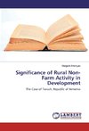 Significance of Rural Non-Farm Activity in Development