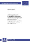 Änderungsklauseln in Anstellungsverträgen von Vorstandsmitgliedern