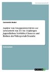 Analyse von Gruppeninterviews zur Lebenswelt von  13- bis 14-jährigen Jugendlichen. Vorbilder, Chancen und Risiken des Videoportals Youtube