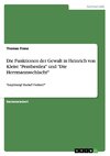 Die Funktionen der Gewalt in Heinrich von Kleist 