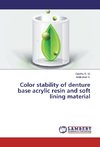 Color stability of denture base acrylic resin and soft lining material