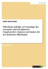 Öffentliche Aufträge auf Grundlage des nationalen und europäischen Vergaberechts. Chancen und Risiken für den deutschen Mittelstand