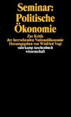 Seminar: Politische Ökonomie