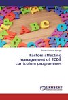 Factors affecting management of ECDE curriculum programmes