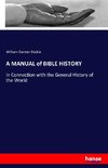 A MANUAL of BIBLE HISTORY