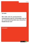 Wie wirkt sich die parteipolitische Zusammensetzung der Landesregierung auf die Umweltschutzpolitik eines deutschen Bundeslandes aus?