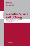 Information Security and Cryptology