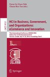 HCI in Business, Government, and Organizations: eCommerce and Innovation