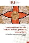 L'introduction du facteur culturel dans les pratiques managériales