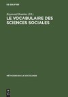 Le vocabulaire des sciences sociales