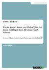 Was ist Kunst? Kunst und Philosophie der Kunst bei Hegel, Kant, Heidegger und Adorno