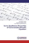 Some Qualitative Properties of Generalized Liénard's Equation