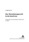 Das Absonderungsrecht in der Insolvenz