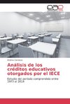 Análisis de los créditos educativos otorgados por el IECE