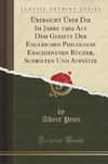 Petri, A: Übersicht Über Die Im Jahre 1902 Auf Dem Gebiete D