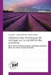 Influence des techniques de séchage sur la solubilité des protéines