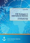 CSR Strategies in International Business. Concepts and theories for a competitive edge