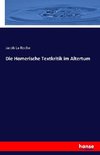 Die Homerische Textkritik im Altertum