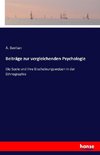 Beiträge zur vergleichenden Psychologie