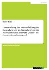 Untersuchung der Nominalbildung im Deutschen und im Arabischen bzw. im Marokkanischen. Das Verb 